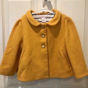 Jamie and Jack yellow Peter Pan collar jacket size 2T-3